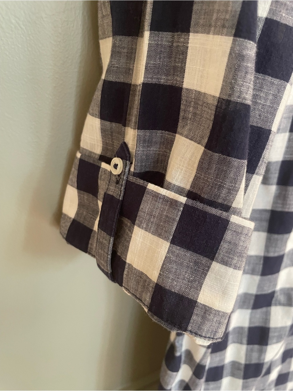 Boden Blue & White Gingham Midi Oversized Shirt Dress Cottage Coastal Chic-12 - Picture 4 of 7